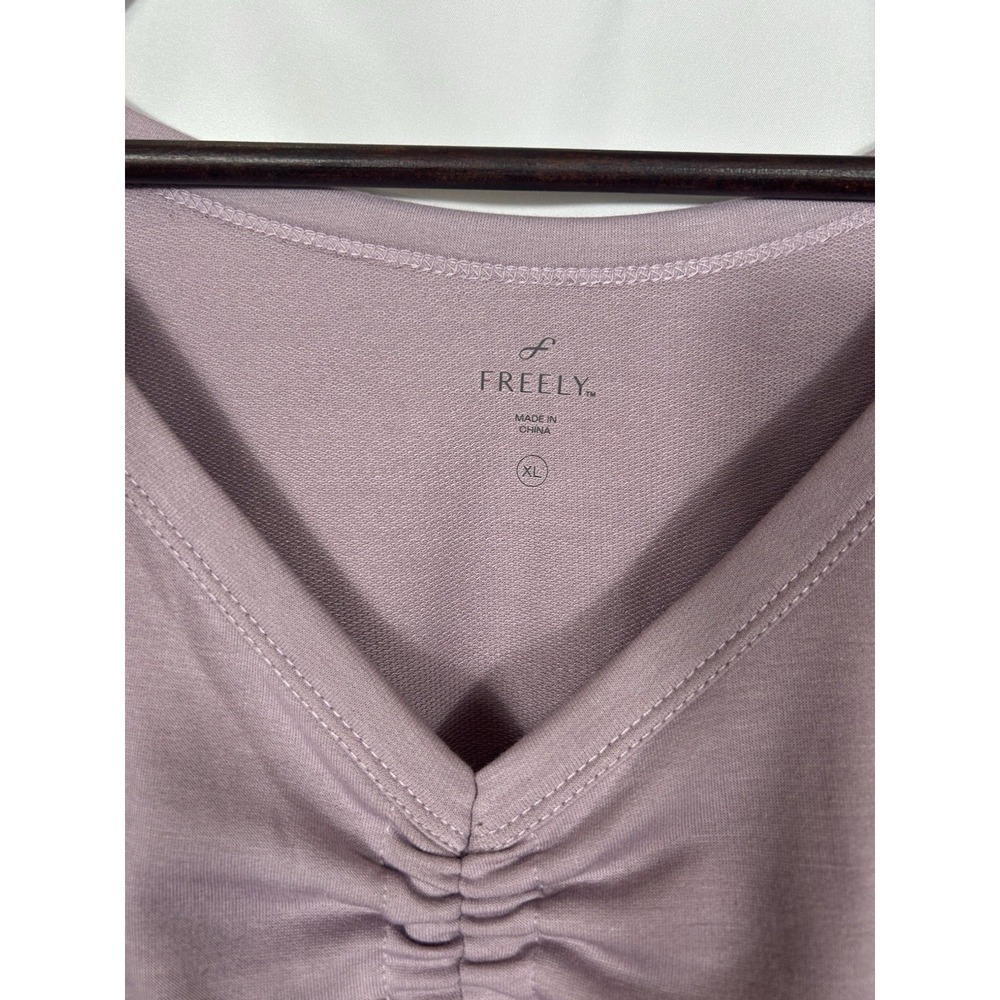 Freely Women's Willow Ruched Drawstring Pullover Top Size XL Lounge Athleisure - Picture 3 of 9